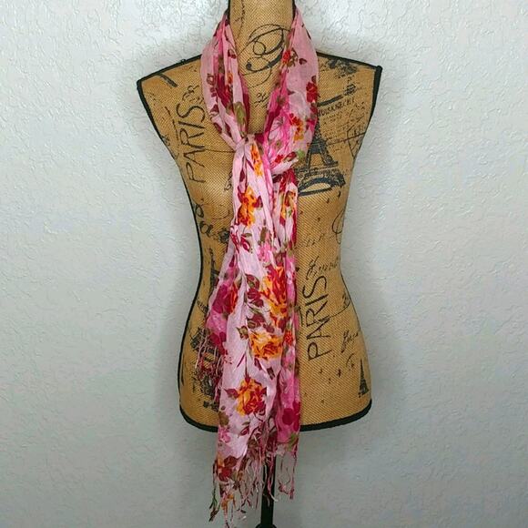 Multicolored Floral Scarf - Picture 1 of 5